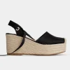 Best ALPARGATA CUÑA TEXTIL NEGRO Mujer Sandalias Y Plataformas