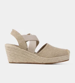 Outlet ALPARGATA CUÑA TEXTIL ORO Mujer Sandalias Y Plataformas