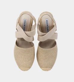 Outlet ALPARGATA CUÑA TEXTIL ORO Mujer Sandalias Y Plataformas