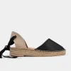 Clearance ALPARGATA PLANA YUTE PIEL NEGRO Mujer Flats Y Mocasines
