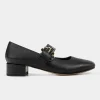 Online BALERINA BROCHE PEDRERÍA PIEL NEGRO Mujer Flats Y Mocasines | Piel Auténtica
