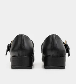 Online BALERINA BROCHE PEDRERÍA PIEL NEGRO Mujer Flats Y Mocasines | Piel Auténtica