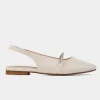 New BALERINA DESTALONADA BRILLOS TEXTIL NUDE Mujer Zuecos Y Mules | Fiesta