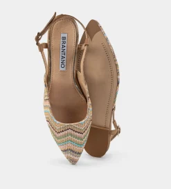New BALERINA DESTALONADA YUTE MULTICOLOR Mujer Zuecos Y Mules | Flats Y Mocasines