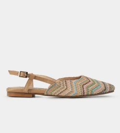 New BALERINA DESTALONADA YUTE MULTICOLOR Mujer Zuecos Y Mules | Flats Y Mocasines