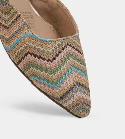 New BALERINA DESTALONADA YUTE MULTICOLOR Mujer Zuecos Y Mules | Flats Y Mocasines