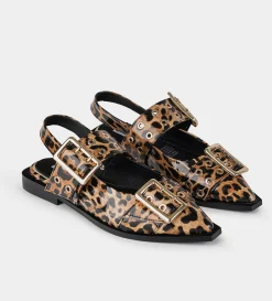 Fashion BALERINA HEBILLA CHAROL ANIMAL PRINT Mujer Flats Y Mocasines
