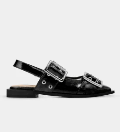 Outlet BALERINA HEBILLA CHAROL NEGRO Mujer Flats Y Mocasines