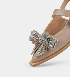 Outlet BALERINA MOÑO CRISTALES  NUDE Mujer Flats Y Mocasines