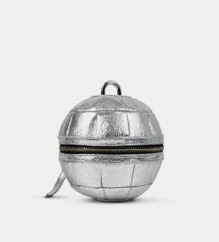 New BOLSO BOLA DISCO PIEL PLATA Mujer Fiesta | Bolsos Y Accesorios