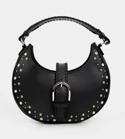 Clearance BOLSO HANDLE PIEL NEGRO Mujer Piel Auténtica | Bolsos Y Accesorios