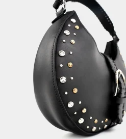 Clearance BOLSO HANDLE PIEL NEGRO Mujer Piel Auténtica | Bolsos Y Accesorios