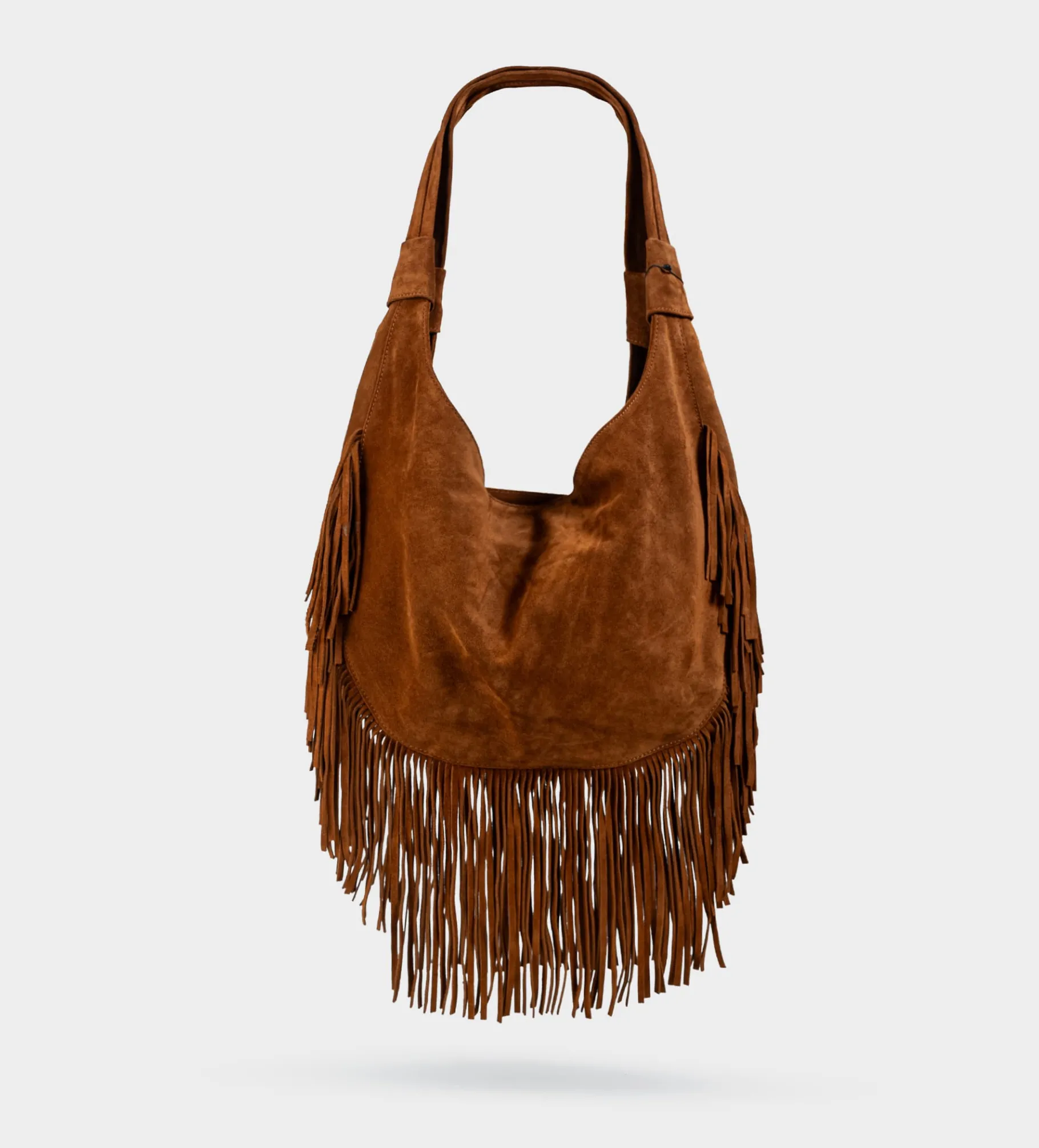 Sale BOLSO HOBO PIEL GAMUZA CAFÉ Mujer Bolsos Y Accesorios | Bolsos