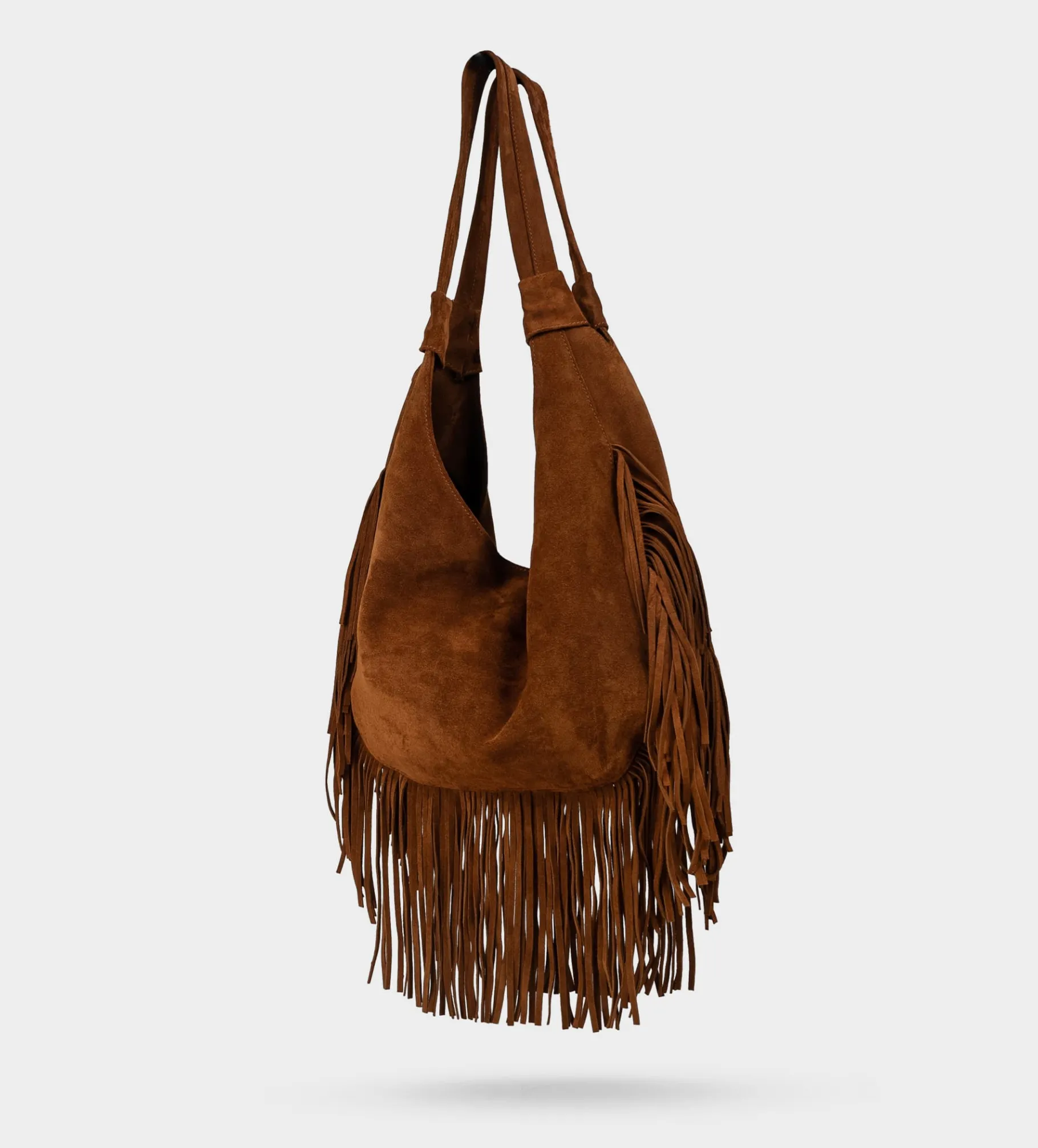 Sale BOLSO HOBO PIEL GAMUZA CAFÉ Mujer Bolsos Y Accesorios | Bolsos