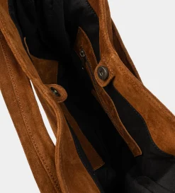 Sale BOLSO HOBO PIEL GAMUZA CAFÉ Mujer Bolsos Y Accesorios | Bolsos