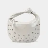 Best BOLSO HOBO TACHUELAS PIEL BLANCO Mujer Fiesta | Bolsos Y Accesorios
