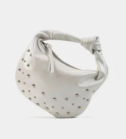 Best BOLSO HOBO TACHUELAS PIEL BLANCO Mujer Fiesta | Bolsos Y Accesorios