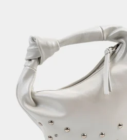 Best BOLSO HOBO TACHUELAS PIEL BLANCO Mujer Fiesta | Bolsos Y Accesorios