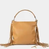 New BOLSO TOTE FLECOS PIEL BEIGE Mujer Piel Auténtica | Western