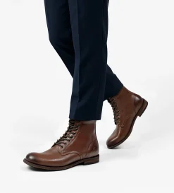 Clearance BOTA AGUJETAS PIEL MIEL Hombre Botas Y Botines