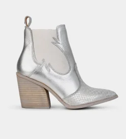 New BOTA WESTERN GRABADO PLATA Mujer Botas Y Botines | Piel Auténtica