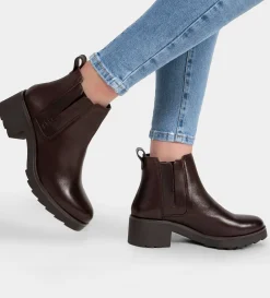 Clearance BOTÍN CHELSEA PIEL CAFÉ Mujer Botas Y Botines | Piel Auténtica