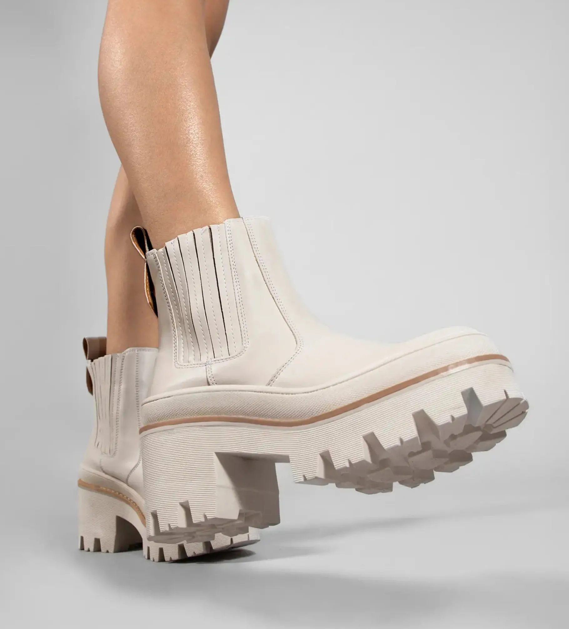 Best BOTÍN CHELSEA PLATAFORMA BEIGE Mujer Botas Y Botines
