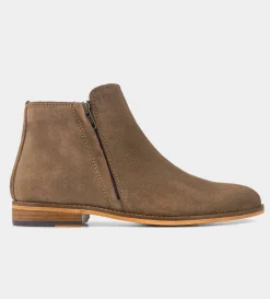 Hot BOTÍN CIERRE LATERAL PIEL GAMUZA TAUPE Hombre Botas Y Botines