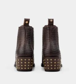 New BOTÍN TACHUELAS PIEL COGNAC Mujer Western