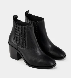 Hot BOTÍN TACÓN CHELSEA PIEL NEGRO Mujer Western
