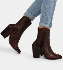 Online BOTÍN WESTERN PIEL MIEL Mujer Botas Y Botines | Piel Auténtica