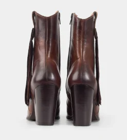 Online BOTÍN WESTERN PIEL MIEL Mujer Botas Y Botines | Piel Auténtica