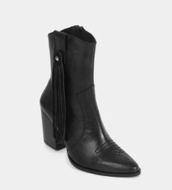 Online BOTÍN WESTERN PIEL NEGRO Mujer Botas Y Botines | Piel Auténtica