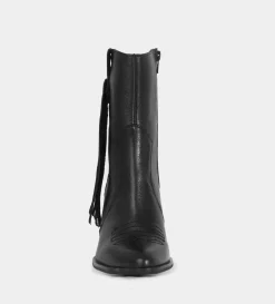 Online BOTÍN WESTERN PIEL NEGRO Mujer Botas Y Botines | Piel Auténtica