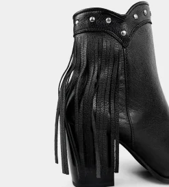 Online BOTÍN WESTERN PIEL NEGRO Mujer Botas Y Botines | Piel Auténtica