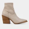 Hot BOTÍN  WESTERN STRETCH PIEL BEIGE Mujer Botas Y Botines | Piel Auténtica