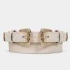 Clearance CINTURÓN COWGIRL DE PIEL BEIGE Mujer Western | Bolsos Y Accesorios