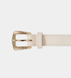 Clearance CINTURÓN COWGIRL DE PIEL BEIGE Mujer Western | Bolsos Y Accesorios