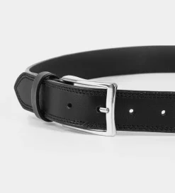 Sale CINTURÓN DE PIEL NEGRO Hombre Cinturones | Cinturones