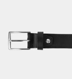 Sale CINTURÓN DE PIEL NEGRO Hombre Cinturones | Cinturones