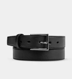 Discount CINTURÓN HERRAJE PIEL AUTÉNTICA NEGRO Hombre Cinturones | Cinturones