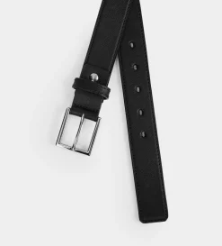 Discount CINTURÓN HERRAJE PIEL AUTÉNTICA NEGRO Hombre Cinturones | Cinturones