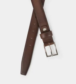 Outlet CINTURÓN PIEL AUTÉNTICA CAFÉ Hombre Cinturones | Cinturones