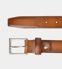 Clearance CINTURÓN PIEL AUTÉNTICA MIEL Hombre Cinturones | Cinturones