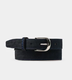 Outlet CINTURON GAMUZA PIEL AZUL Hombre Cinturones | Cinturones