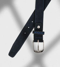 Outlet CINTURON GAMUZA PIEL AZUL Hombre Cinturones | Cinturones