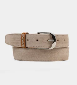 Discount CINTURON GAMUZA PIEL BEIGE Hombre Cinturones | Cinturones