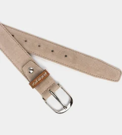 Discount CINTURON GAMUZA PIEL BEIGE Hombre Cinturones | Cinturones