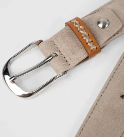 Discount CINTURON GAMUZA PIEL BEIGE Hombre Cinturones | Cinturones
