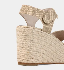 Clearance CUÑA YUTE ORO Mujer Sandalias Y Plataformas
